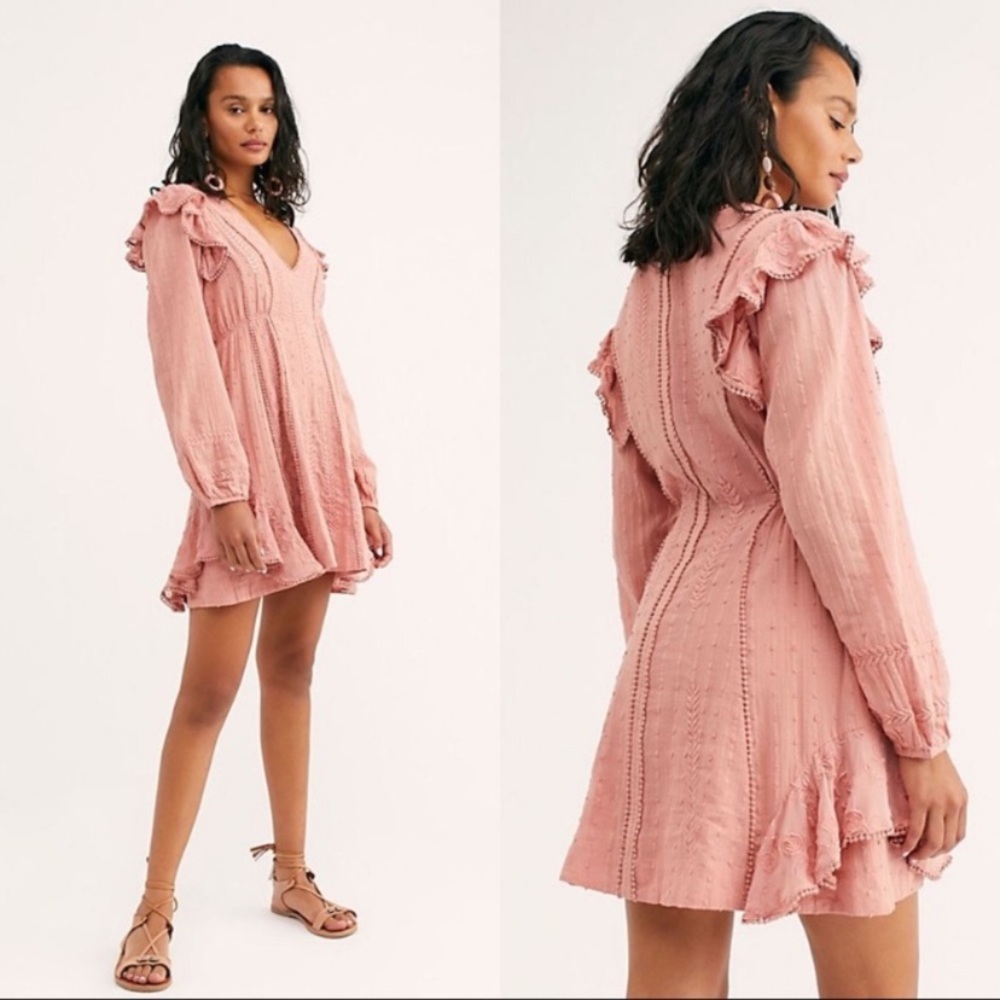FREE PEOPLE rose short Isabella dress size 0